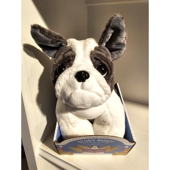 Weighted Plush Frenchie Stuffed Animal Study Buddy Weighs 2.2 lbs 10" Sensory - Picture 2 of 3
